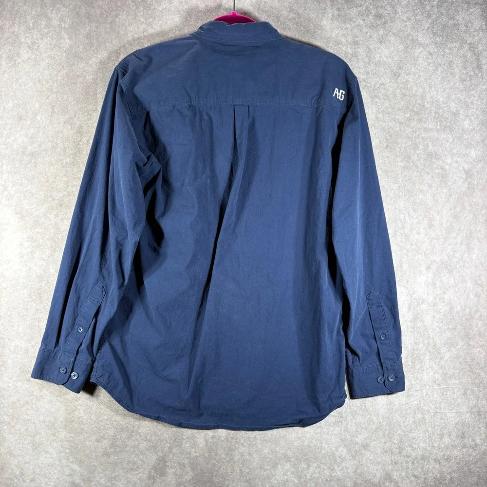 Ag-Gear Shirt Mens Medium Blue Button Down Performance Long Sleeve Utility Work